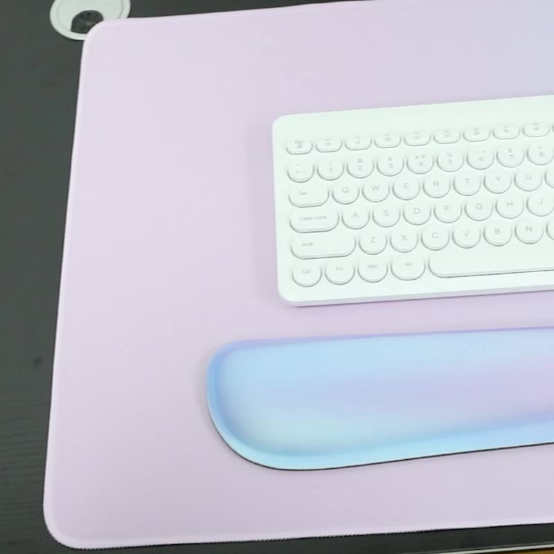 Keyboard Mouse Pad Set, 4in1 Large Gaming Mousepad + Keyboard Wrist Rest Support + Mouse Wrist Cushion + Wrist Pad, Non-Slip PU Base, 35.4x15.7in Extended Desk Mat For Home And Office