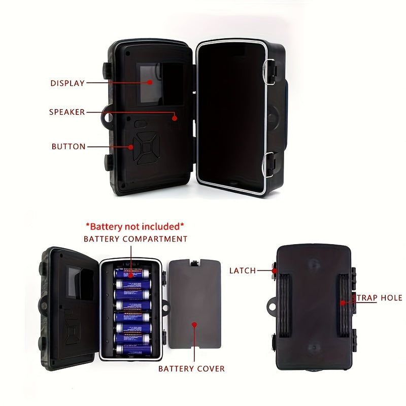 Wildlife Scouting Camera - Game & Trail Cameras with High-Resolution, Night Vision, Motion Detection for Outdoor Wildlife Monitoring and Surveillance