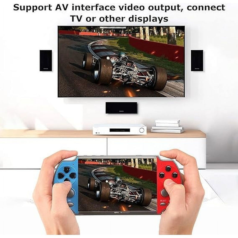 Handheld Games for Adults 8G 3.5'' Large Screen Preloaded 500 HD Classic Retro Video Games USB Rechargeable Electronic Game Player Birthday Xmas Present (Red+Red)