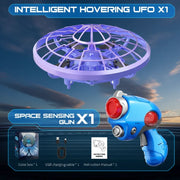 XS4 Glowing Infrared RC UFO Saucer Shooting Sensor Drone Parent-Child Interactive Smart Hover Remote Control Toy Birthday Gifts