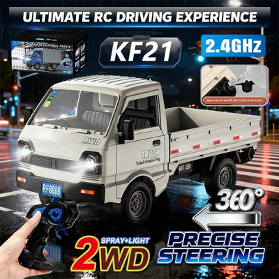 KF21 Remote Control Car 1:16 Scale 2.4GHz Drift Climbing Truck With Spray Lights Kids Boys Gifts Off-Road Toys For Outdoor Play