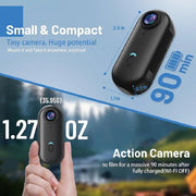 2025 Hot Gift 4K Magnetic Body Cam Portable WiFi Wireless Action Camera POV Bike Mount Sports Vide Waterproof Mini Vlog Camera
