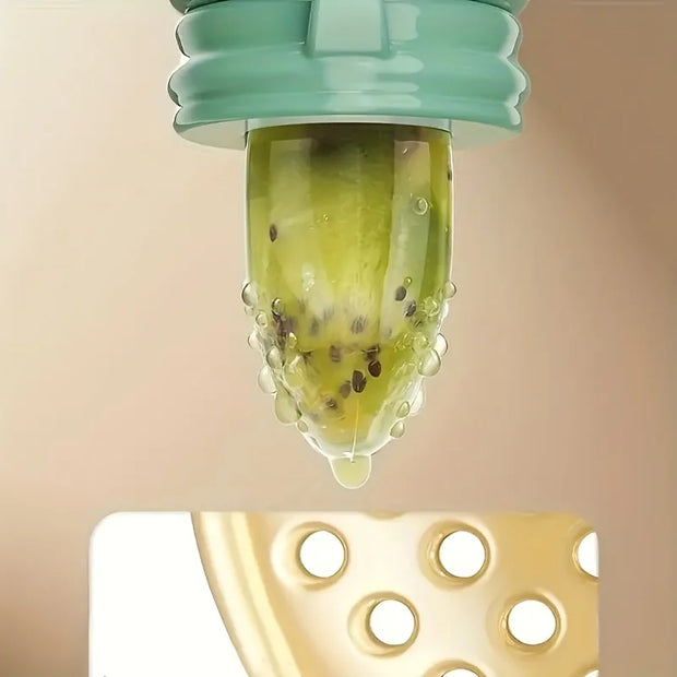 New Mould Fruit & Vegetable Feeder with Silicone Mesh, Cartoon Lion Food Feeder, Juice Feeding Teething Utensils