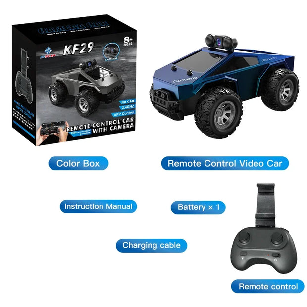 KF29 Car With HD Camera FPV WIFI Machine On Remote Control Stunt 1:28 2.4G SUV Radiocontrol Climbing Toy For Kids on a Toy Gifts