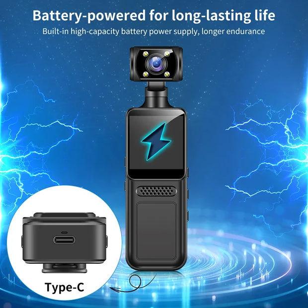 Xiaomi New Action Camera 8K HD 180 ° Rotating Mini Portable Camera Mini Sports Wearable Camera Infrared Night Vision Sports DV