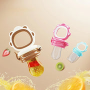 New Mould Fruit & Vegetable Feeder with Silicone Mesh, Cartoon Lion Food Feeder, Juice Feeding Teething Utensils