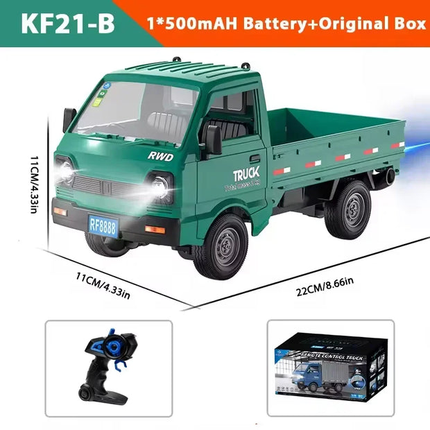 KF21 Remote Control Car 1:16 Scale 2.4GHz Drift Climbing Truck With Spray Lights Kids Boys Gifts Off-Road Toys For Outdoor Play