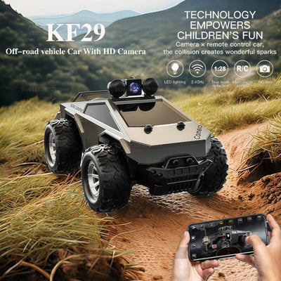 KF29 Car With HD Camera FPV WIFI Machine On Remote Control Stunt 1:28 2.4G SUV Radiocontrol Climbing Toy For Kids on a Toy Gifts