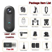 2025 Hot Gift 4K Magnetic Body Cam Portable WiFi Wireless Action Camera POV Bike Mount Sports Vide Waterproof Mini Vlog Camera