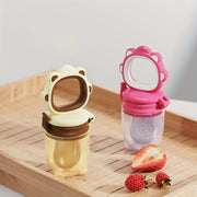 New Mould Fruit & Vegetable Feeder with Silicone Mesh, Cartoon Lion Food Feeder, Juice Feeding Teething Utensils