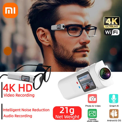 Xiaomi 4K FPV Eyeglasses Video Shooting HD Camera WiFi APP Control Intelligent Headset Glasses Outdoor Sports Sound Recording