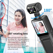 Xiaomi New Action Camera 8K HD 180 ° Rotating Mini Portable Camera Mini Sports Wearable Camera Infrared Night Vision Sports DV