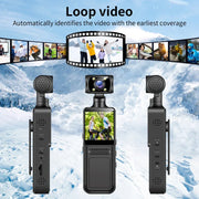 Xiaomi New Action Camera 8K HD 180 ° Rotating Mini Portable Camera Mini Sports Wearable Camera Infrared Night Vision Sports DV
