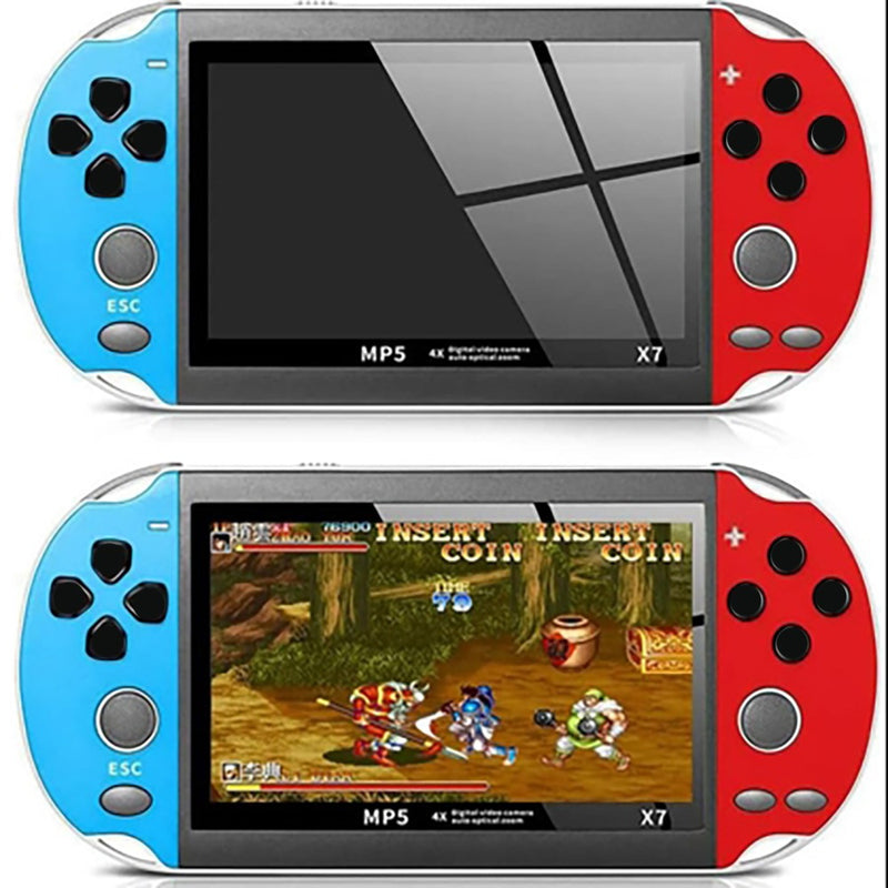 Handheld Games for Adults 8G 3.5'' Large Screen Preloaded 500 HD Classic Retro Video Games USB Rechargeable Electronic Game Player Birthday Xmas Present (Red+Red)